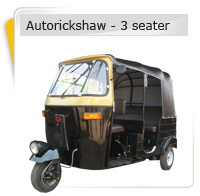 Three Wheeler as 3 Seater Autorickshaw